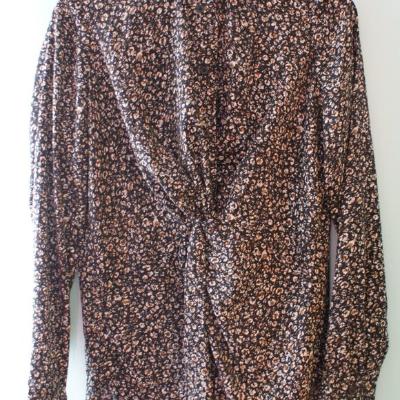 satin floral blouse - Picture 5 of 9